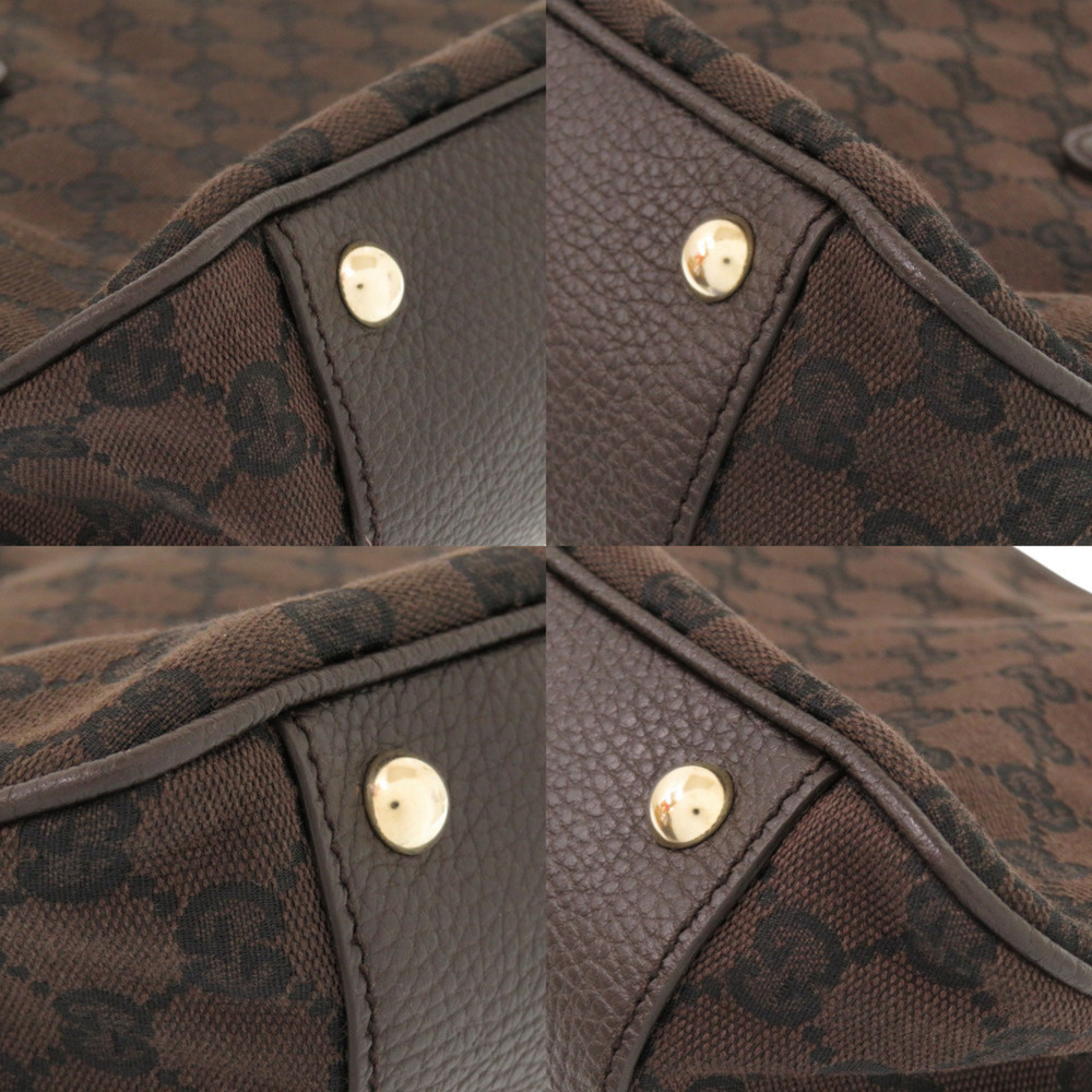 GUCCI Authentic Brown Canvas Tote Bag - Picture 3 of 8